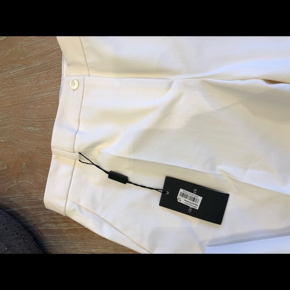 GIORGIO Armani Straight Leg High Waist Pants Cream lined size 42 - Picture 3 of 8